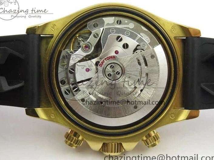 MiroTime 0124 Daytona 116589RBOW YG Rainbow Crystal BLF Best Edition Black Dial on Rubber Strap A EasyMatch 3238